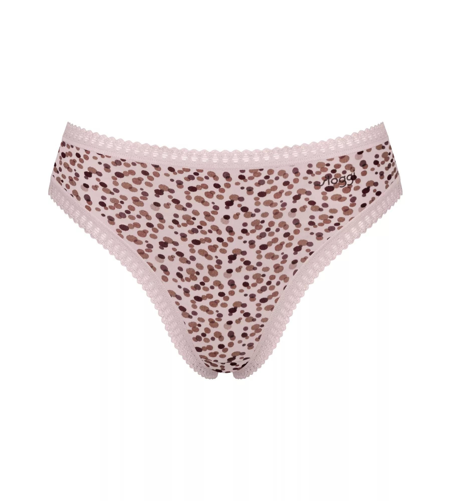 sloggi Slip GO Crush (3er Pack) mit Spitzendetails, Multipack, hoher Beinausschnitt