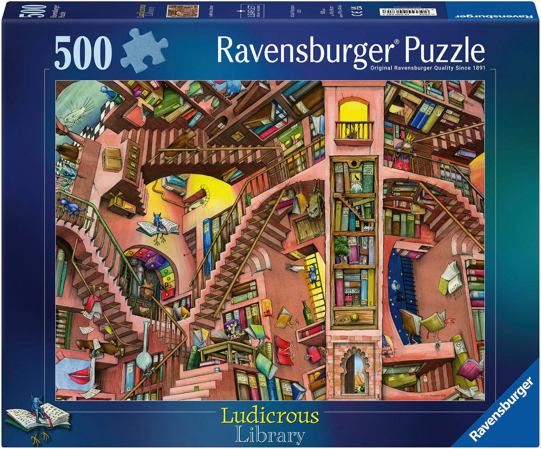 Ravensburger Puzzle Ludicrous Libray, 500 Puzzleteile, Made in Germany günstig online kaufen