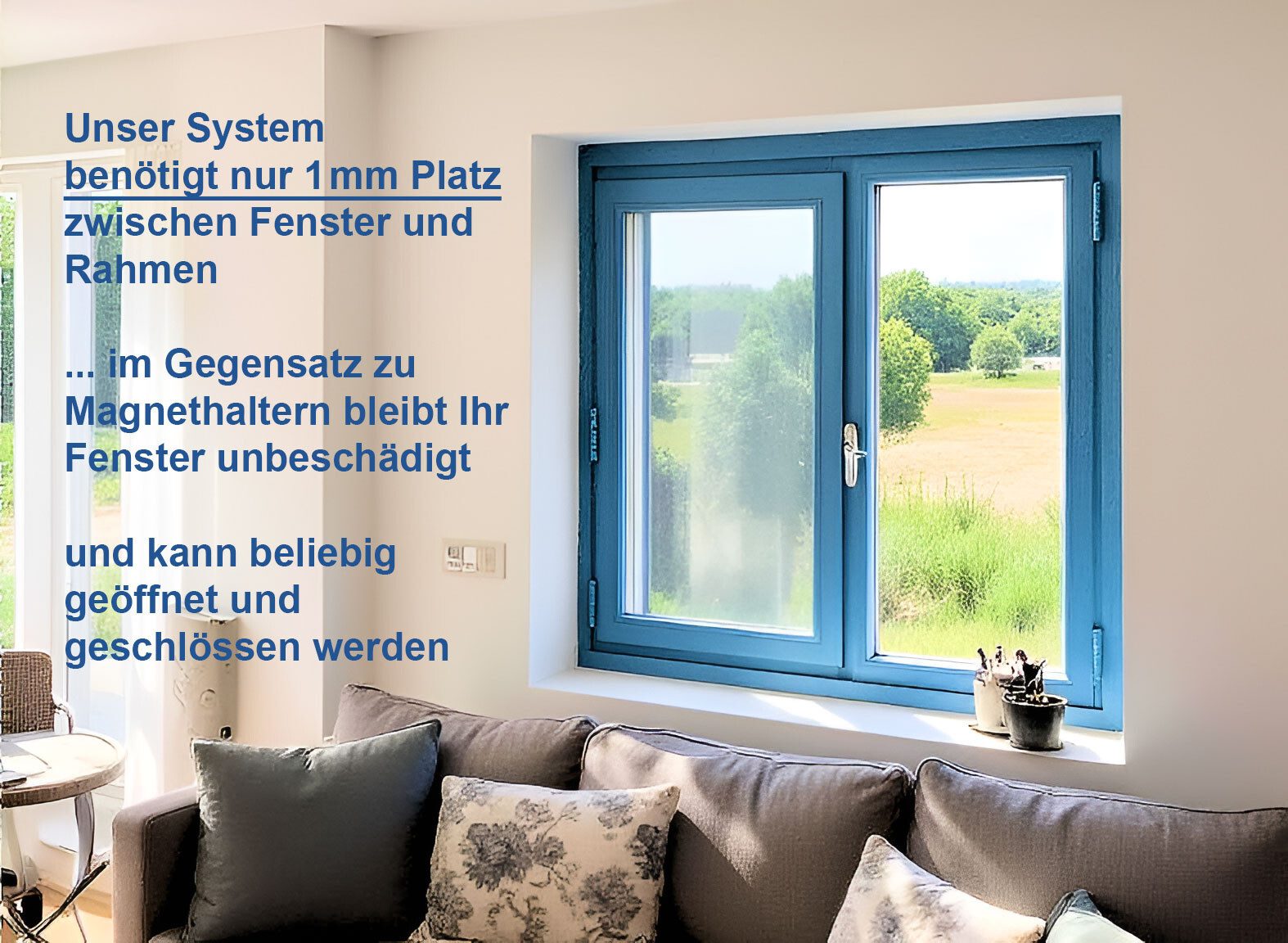 VABIONO Pollenschutzgitter 3x Pollenschutzvlies Insektenschutz für Fenster 130x150cm zuschneidbar, (3er Packung inkl. 2x Klettband, Pollenschutz für Allergiker  – Bild 4 von 5