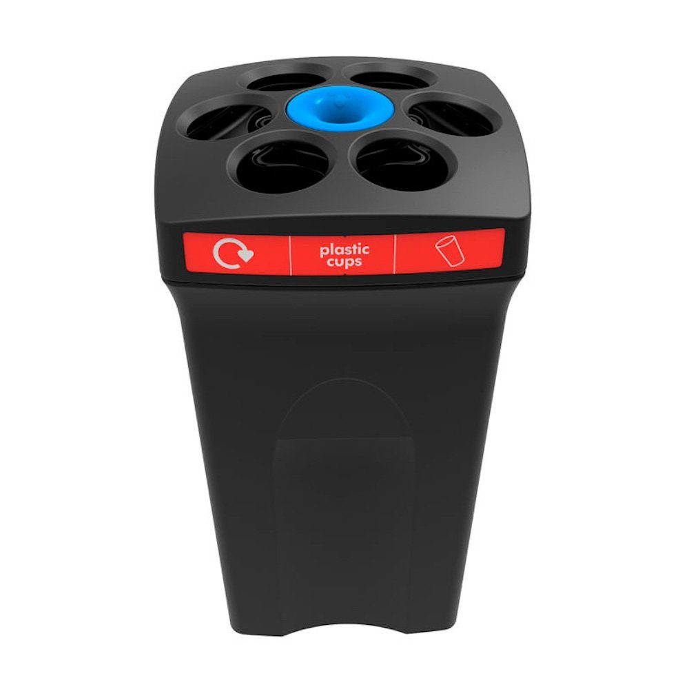 EnvirocupXL L, 80,3x44,5x44,5cm, Rot 110 Schwarz- PROREGAL® Mülltrennsystem HxBxT Blau "paper cups",