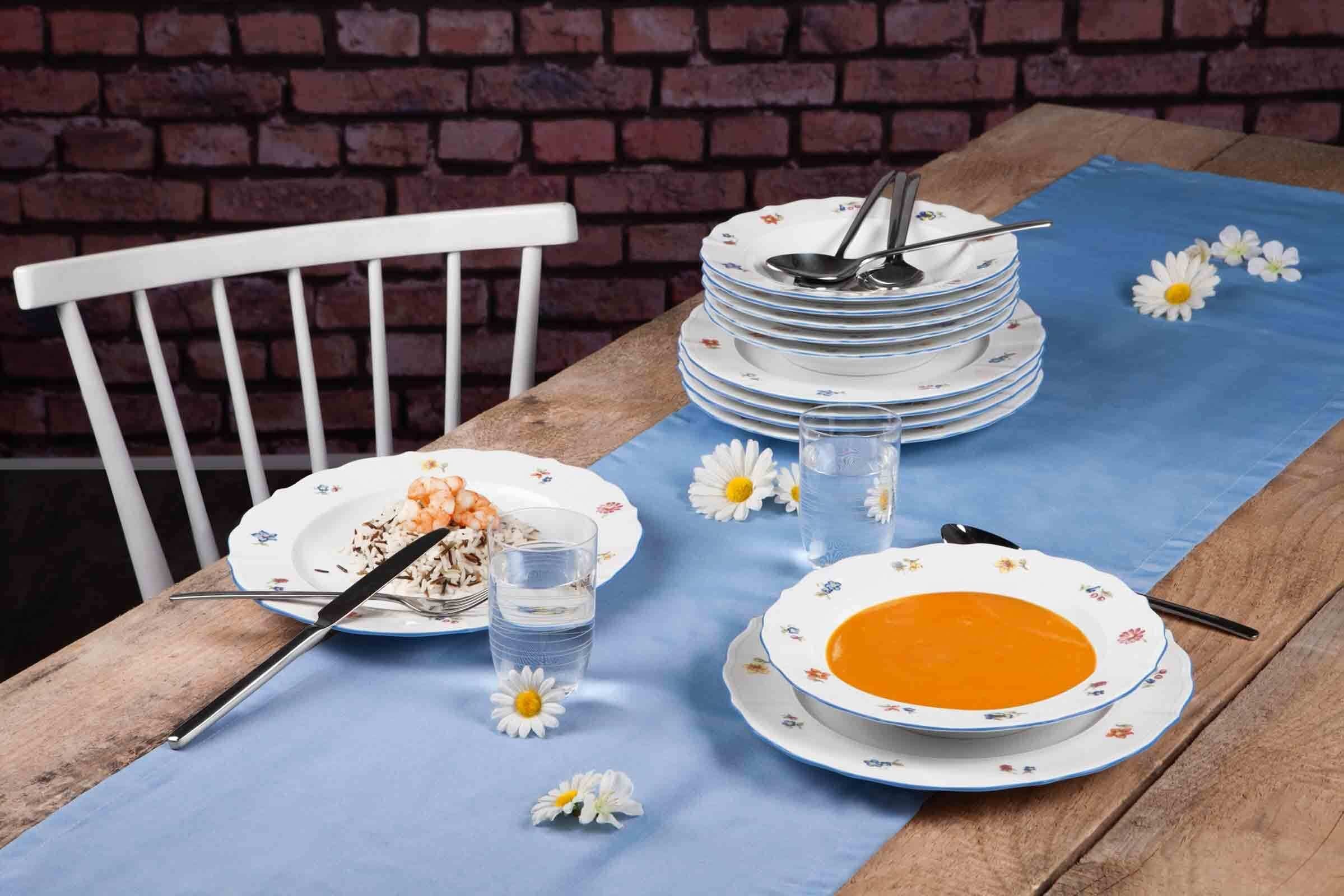 Seltmann Weiden Suppenteller Sonate Nostalgie Suppenteller ø 22,4 cm 6er Set, (6 St)