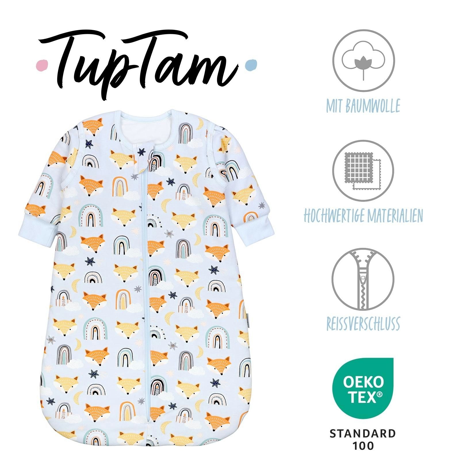 TupTam Babyschlafsack Kugelschlafsack mit abnehmbaren Ärmeln 2.5 TOG Ganzjahr – Bild 2 von 5