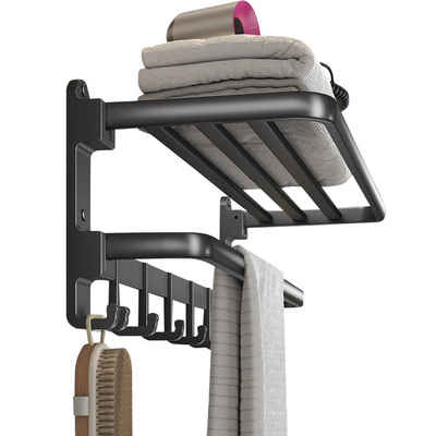 NUODWELL Handtuchhalter Handtuchhalter,Wandmontage Handtuchhalter ohne Bohren Bad,60cm