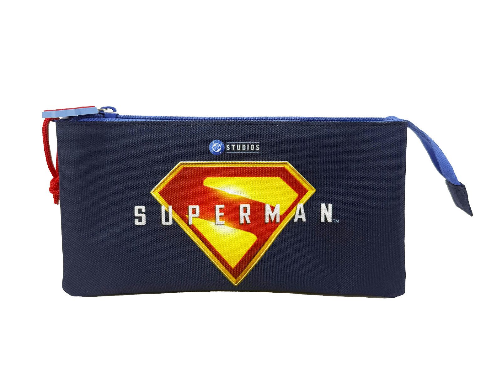 Superman Federmäppchen Schuletui Triple Schulmäppchen Organizer