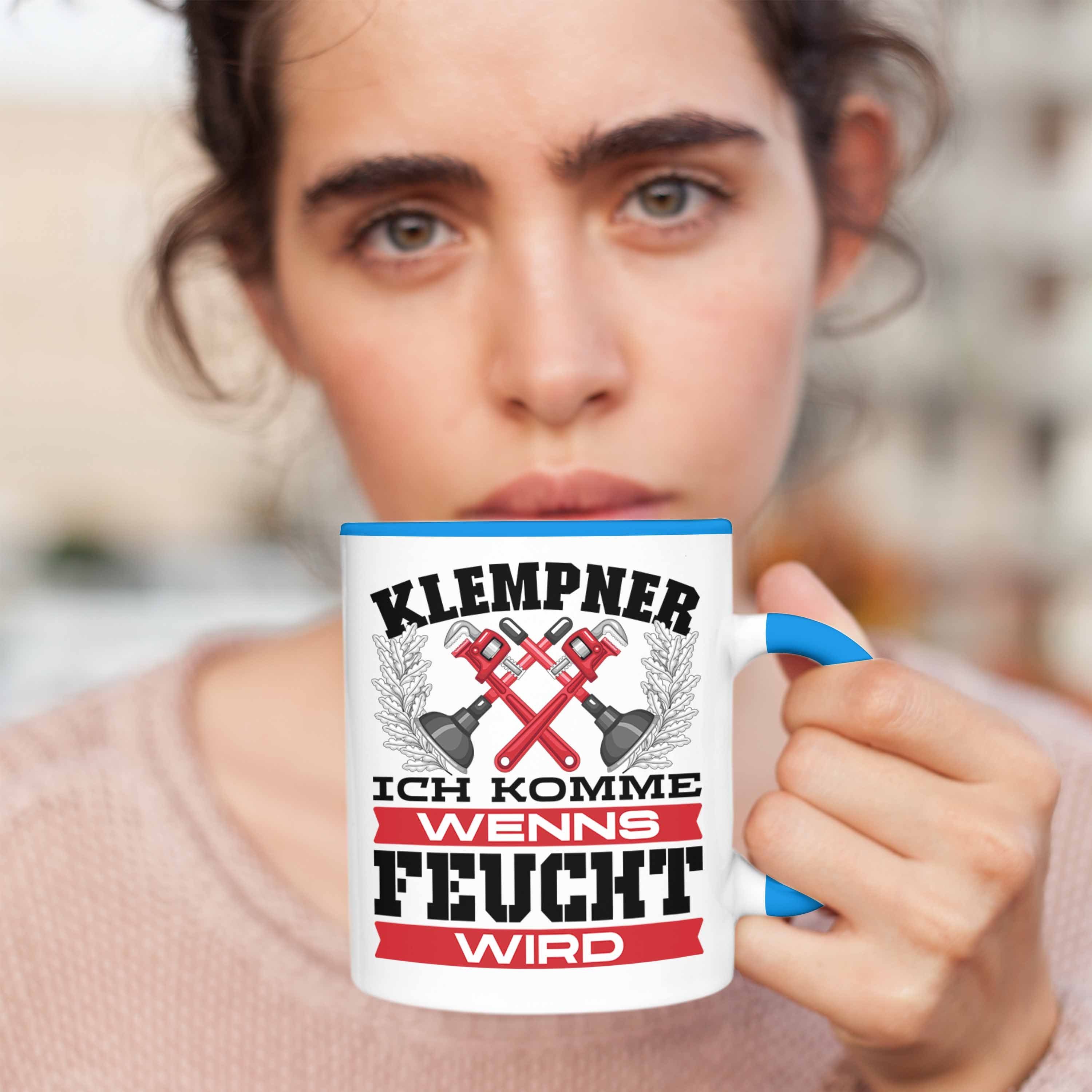 Männer Blau Geschenk Trendation Tasse Tasse Klempner Spruch für Ich Handwerker Geschenkidee