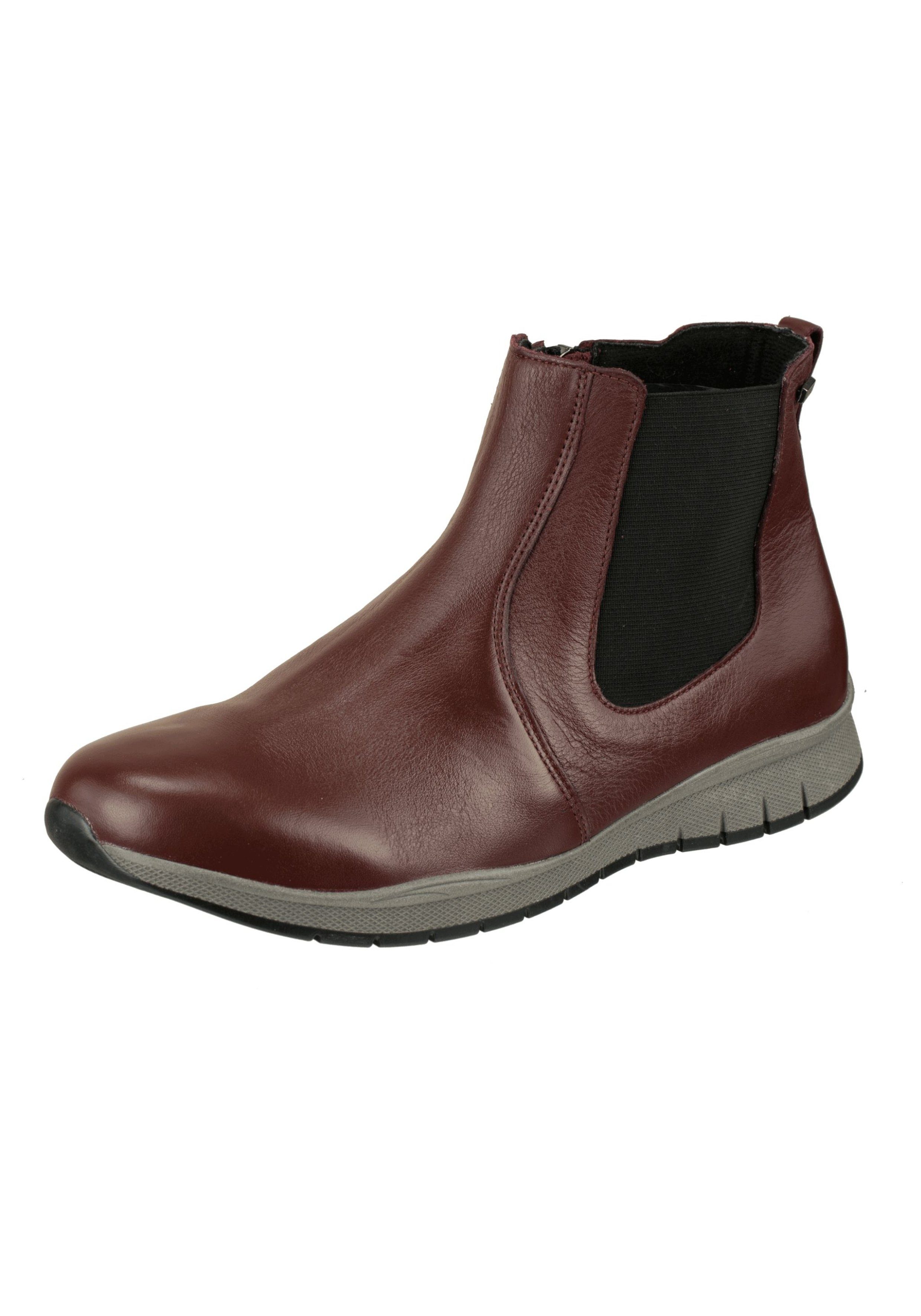 tessamino rot-braun Reißverschluss Stiefelette seitlichem by Lei mit Florentine