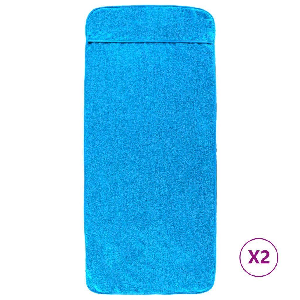 vidaXL Handtuch Strandtücher 2 Stk Türkis 75x200 cm Stoff 400 GSM