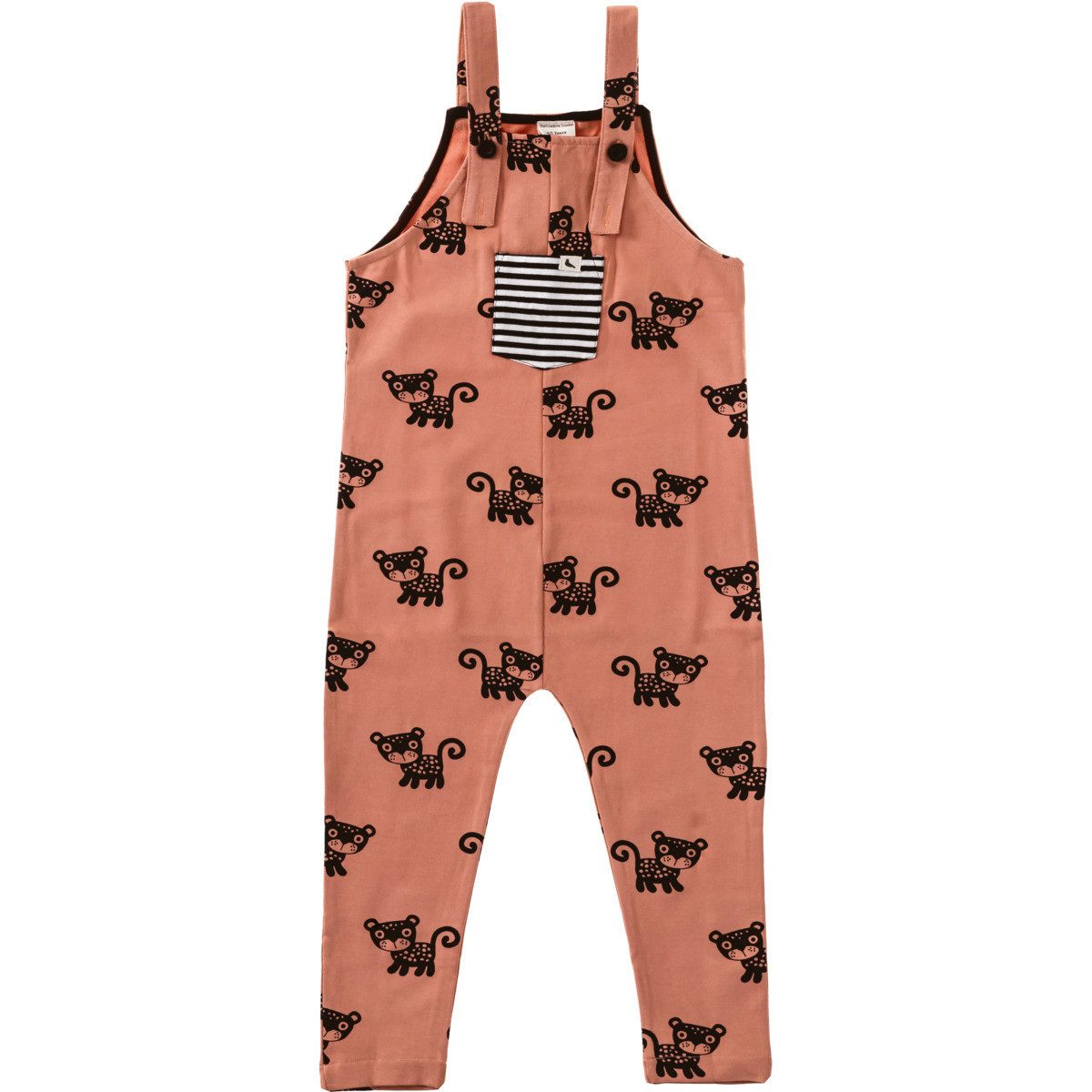 Turtledove London Latzhose Leopard Unisex Kinder (1-tlg) Hose, Latz, Trägerhose, Overall, Jumpsuit