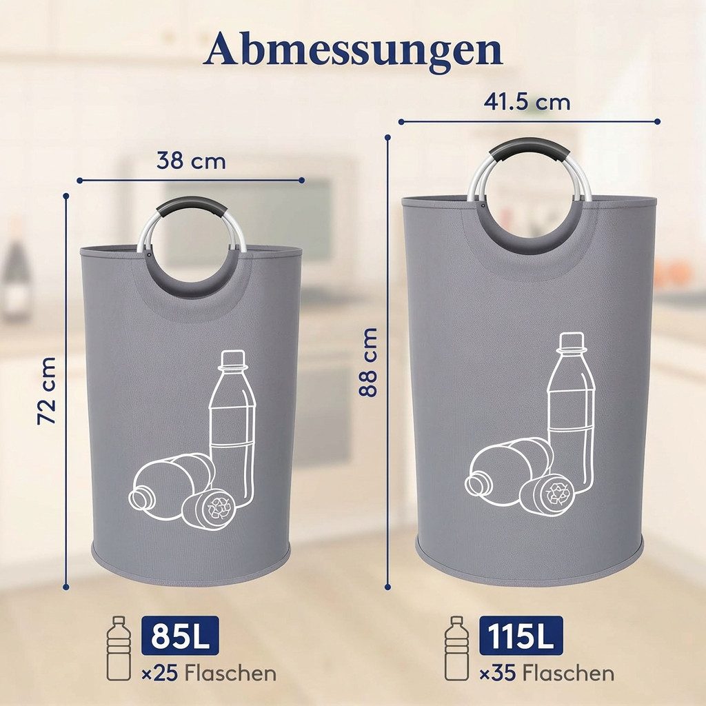 Lifewit Müllsackständer Pfandflaschen Sammelbehälter, Groß Aufbewahrung mit Softgrip-Griff. – Bild 2 von 5