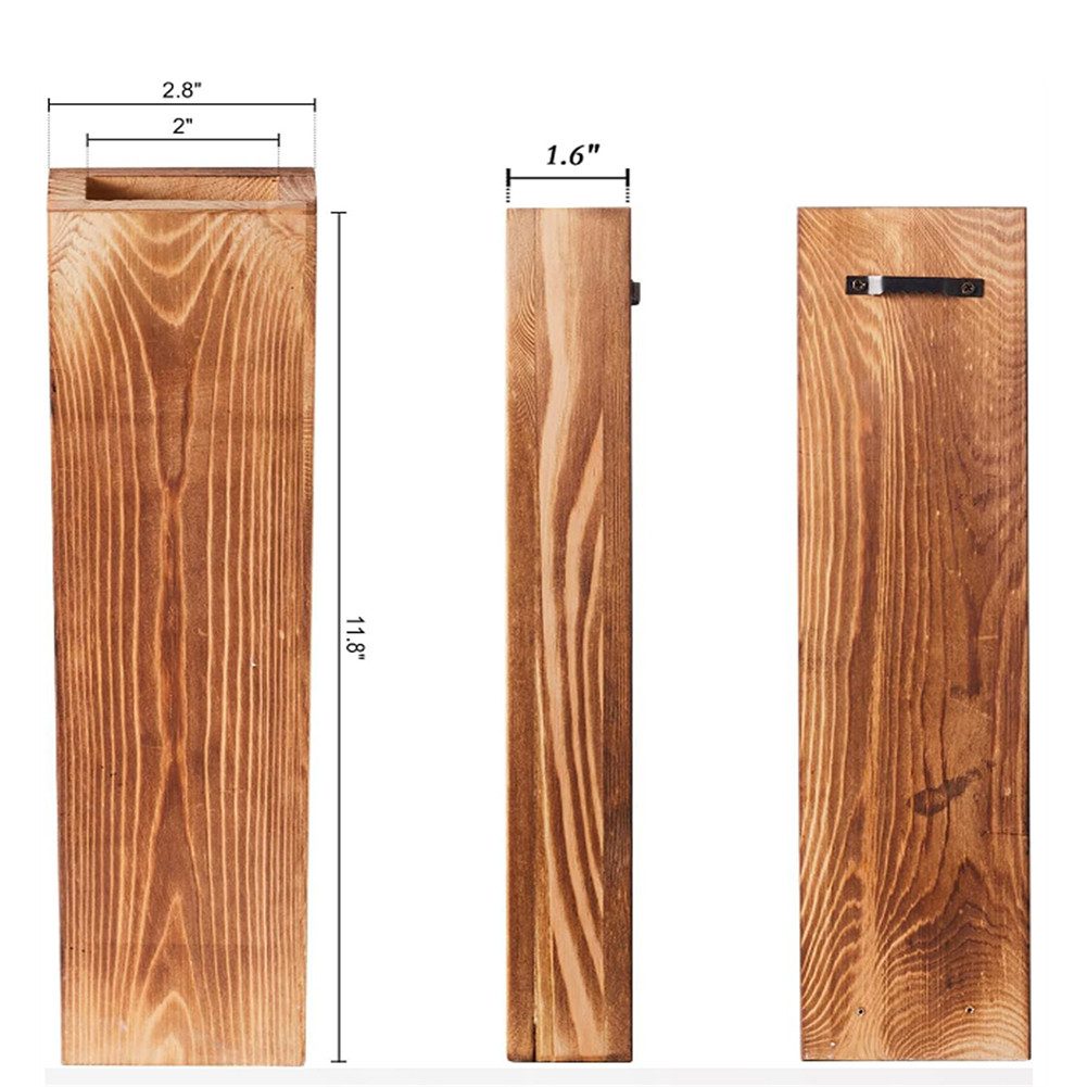 GarveeMore Hängedekoration 2Pack Wandpflanzgefäße Hängende Holz Wandvase De günstig online kaufen