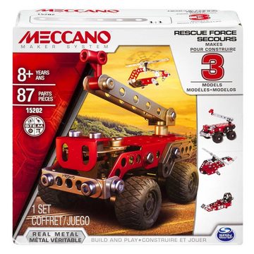 Meccano Konstruktions-Spielset 3-in-1 Spielzeugauto Modell-Set Rescue Squad