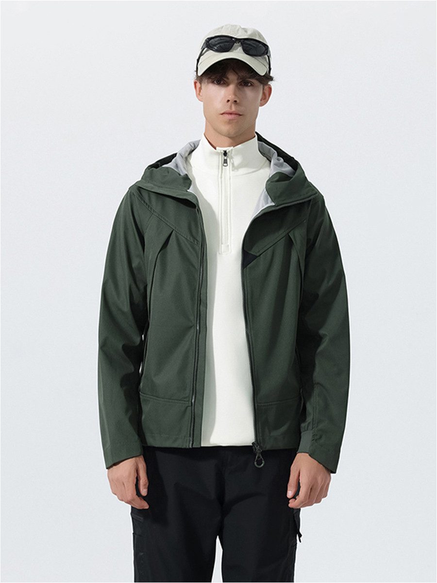 YOUTHUP Funktionsjacke Herren Leichte Outdoorjacke mit Kapuze