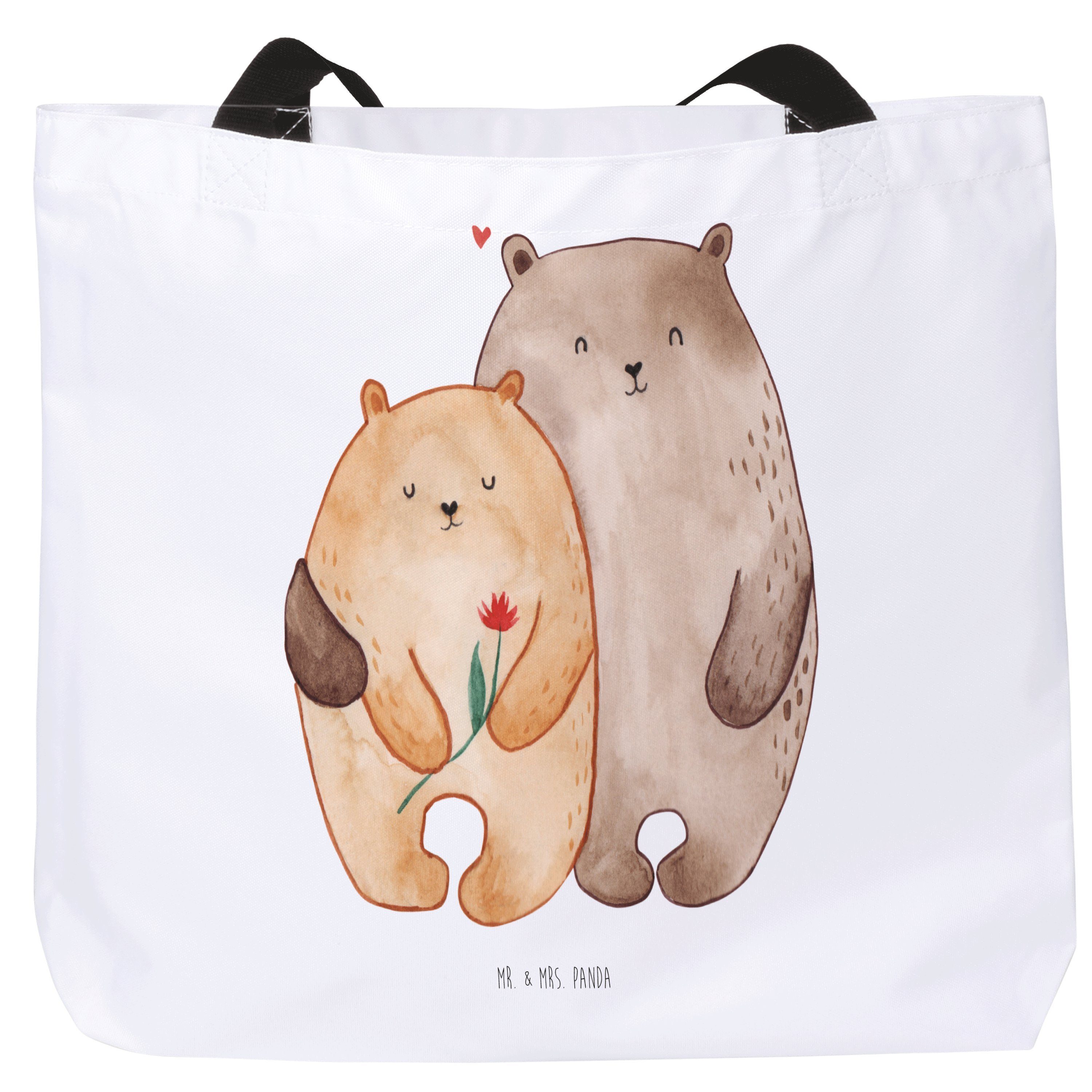 - Mr. Bären & Mrs. Shopper Liebe Schulbeutel, Geschenk, Umar - Panda (1-tlg) Schultasche, Weiß Beutel,
