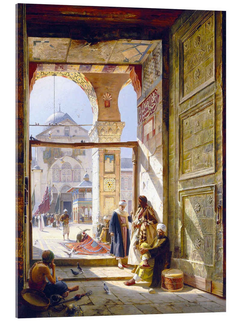 Posterlounge Acrylglasbild Gustave Bauernfeind, Das Tor der großen Umayyaden-Moschee in Damaskus, Malerei