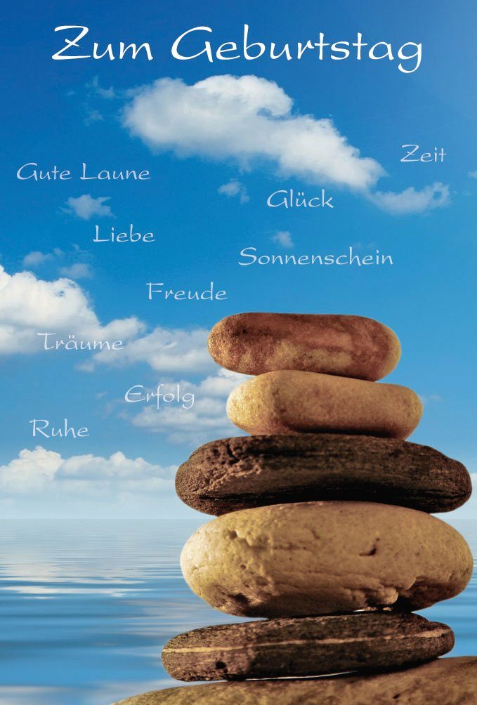 Grußkarten Geburtstag - Glückwunschkarte im Format 11,5 x 17 cm mit Briefumschlag