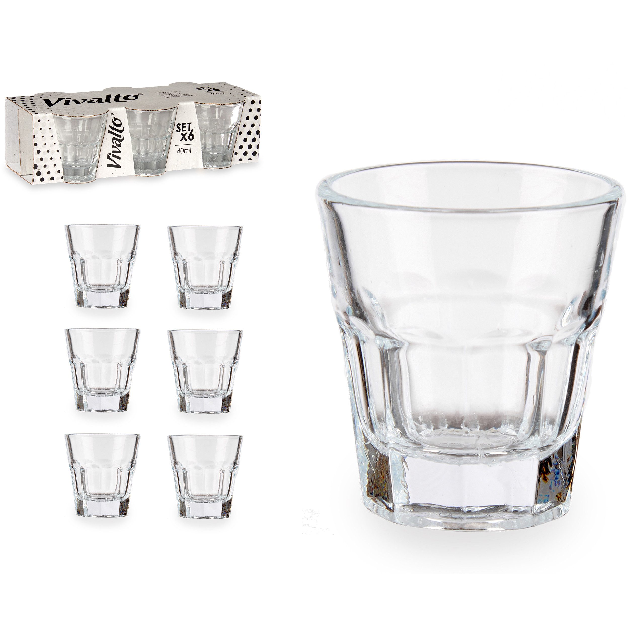 Schnapsglas 6 x Schnapsgläser Schnapsbecher Pinnchen Shotgläser Stamperl