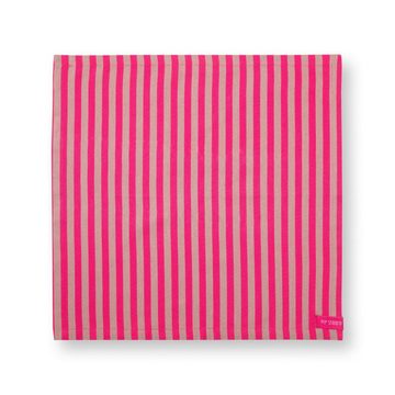 PiP Studio Serviettenhalter Stoffservietten-Set Stripes Pink (40x40cm) (4-teilig)