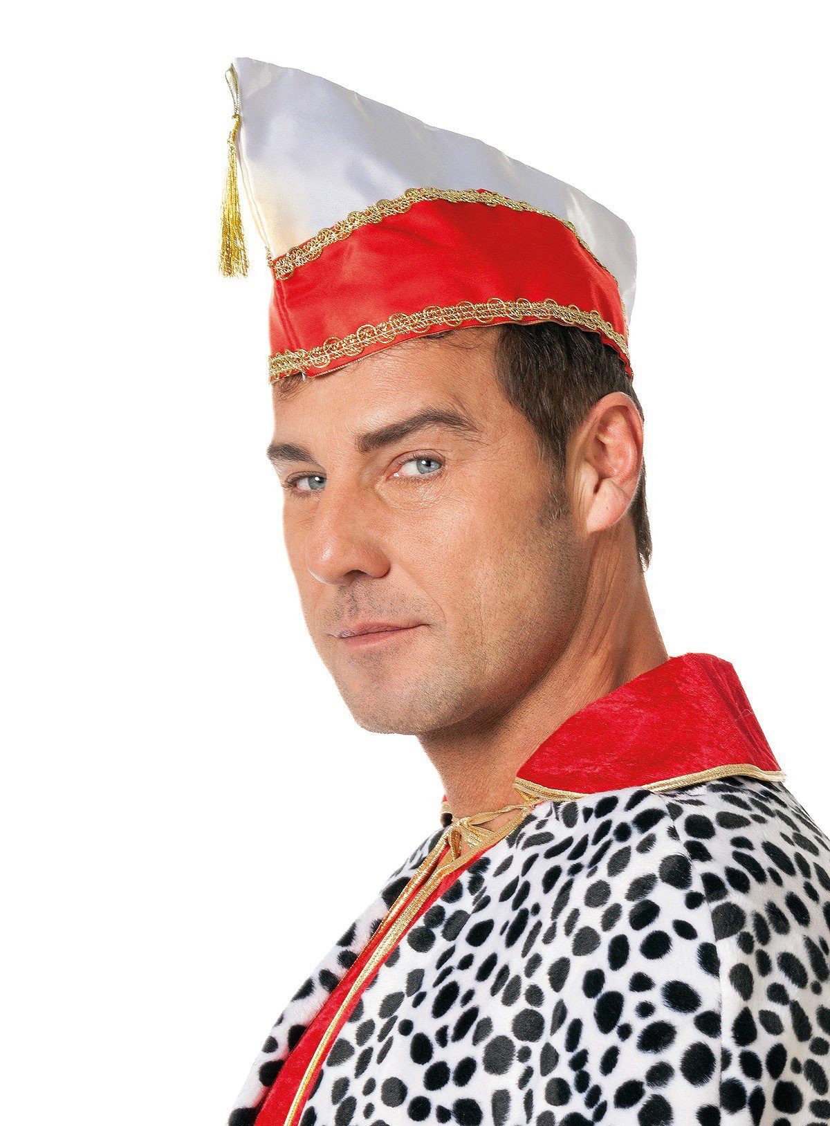 Metamorph Kostüm Narrenkappe rot-weiß - Karnevalsmütze für Fasching, Einfac günstig online kaufen