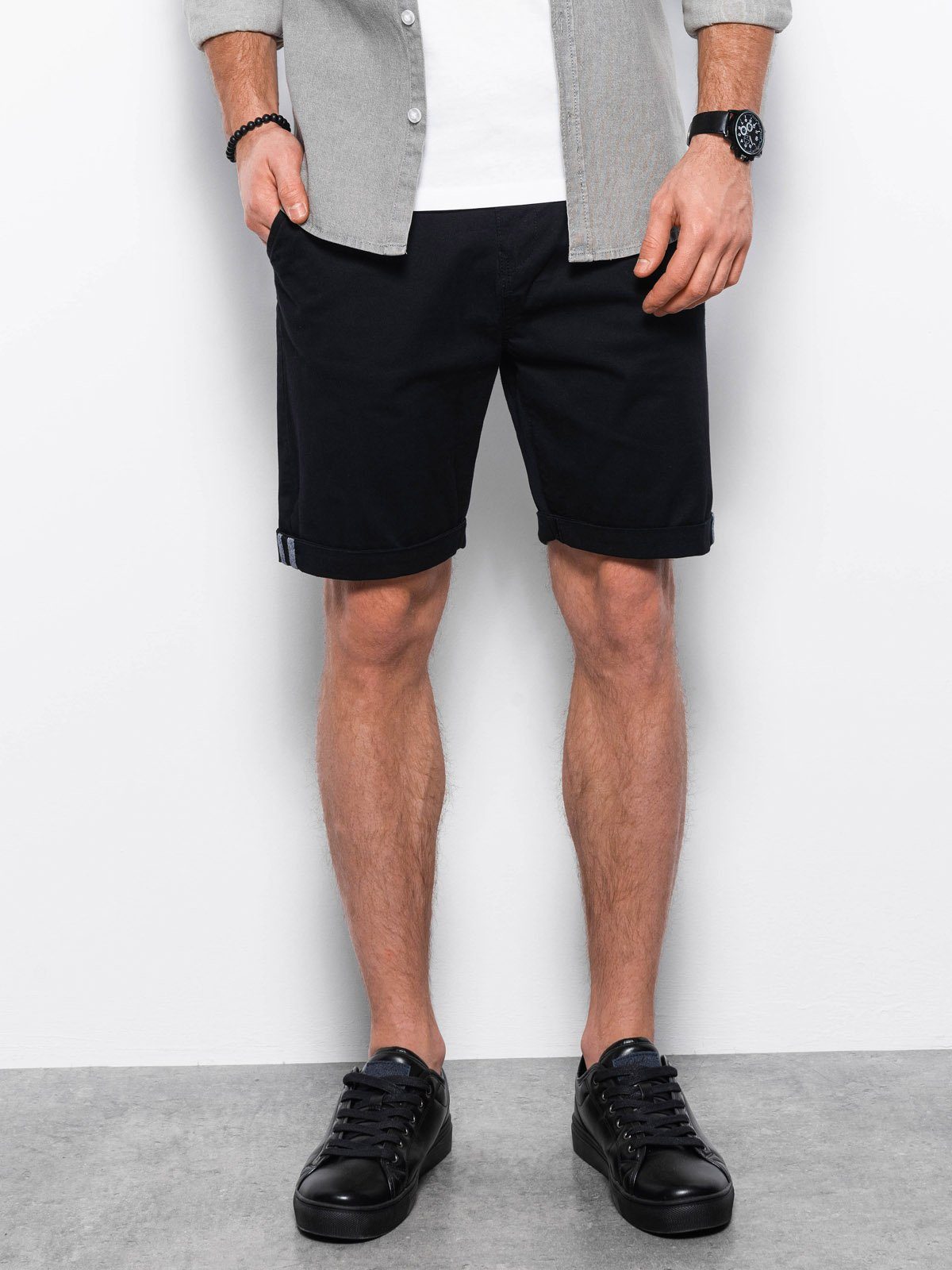 Ombre schwarz OMBRE V12 Shorts für Chino-Shorts - S Herren W243