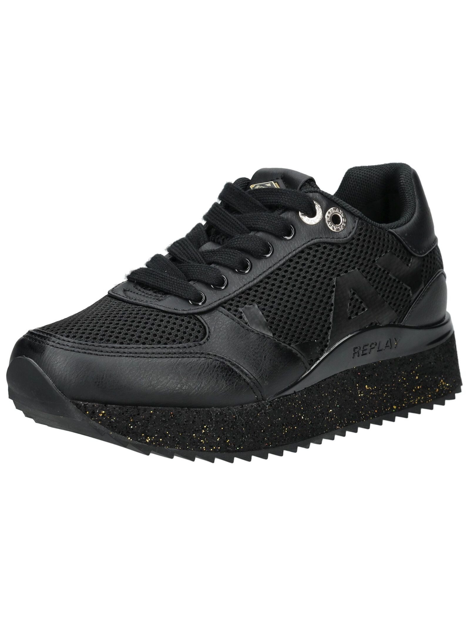 Replay Sneaker Lederimitat/Textil Plateausneaker