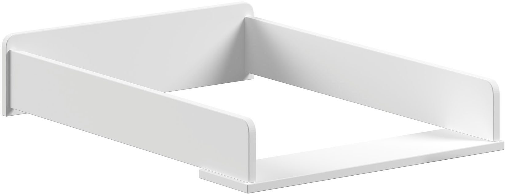 Vipack Wickelkommode Kommode mit gradliniger Optik, Schubladen mit Griffmulde, inkl. Soft-Close und viel Stauraum, Oberfläche Weiß lackiert