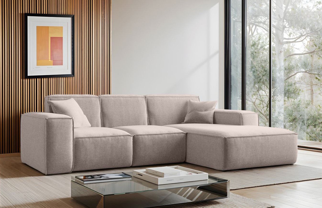 Kaiser Möbel Ecksofa Eckcouch SIENA L-Form, Stoff Poso/Salvador/Maloy/Artic günstig online kaufen