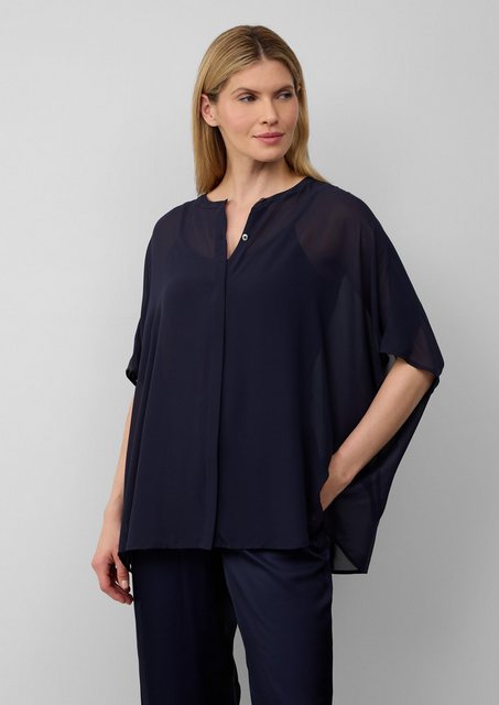 s.Oliver BLACK LABEL Kurzarmbluse Transparente Poncho-Bluse aus Chiffon günstig online kaufen