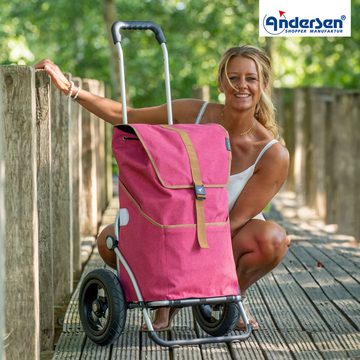 Andersen Einkaufsshopper Royal Shopper mit Tasche Auke in Flieder oder Rubin