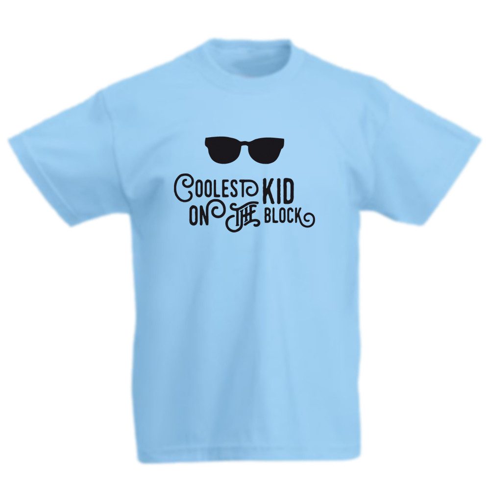 Ggraphics TShirt Coolest Kid on the Block Kinder TShirt, mit Spruch