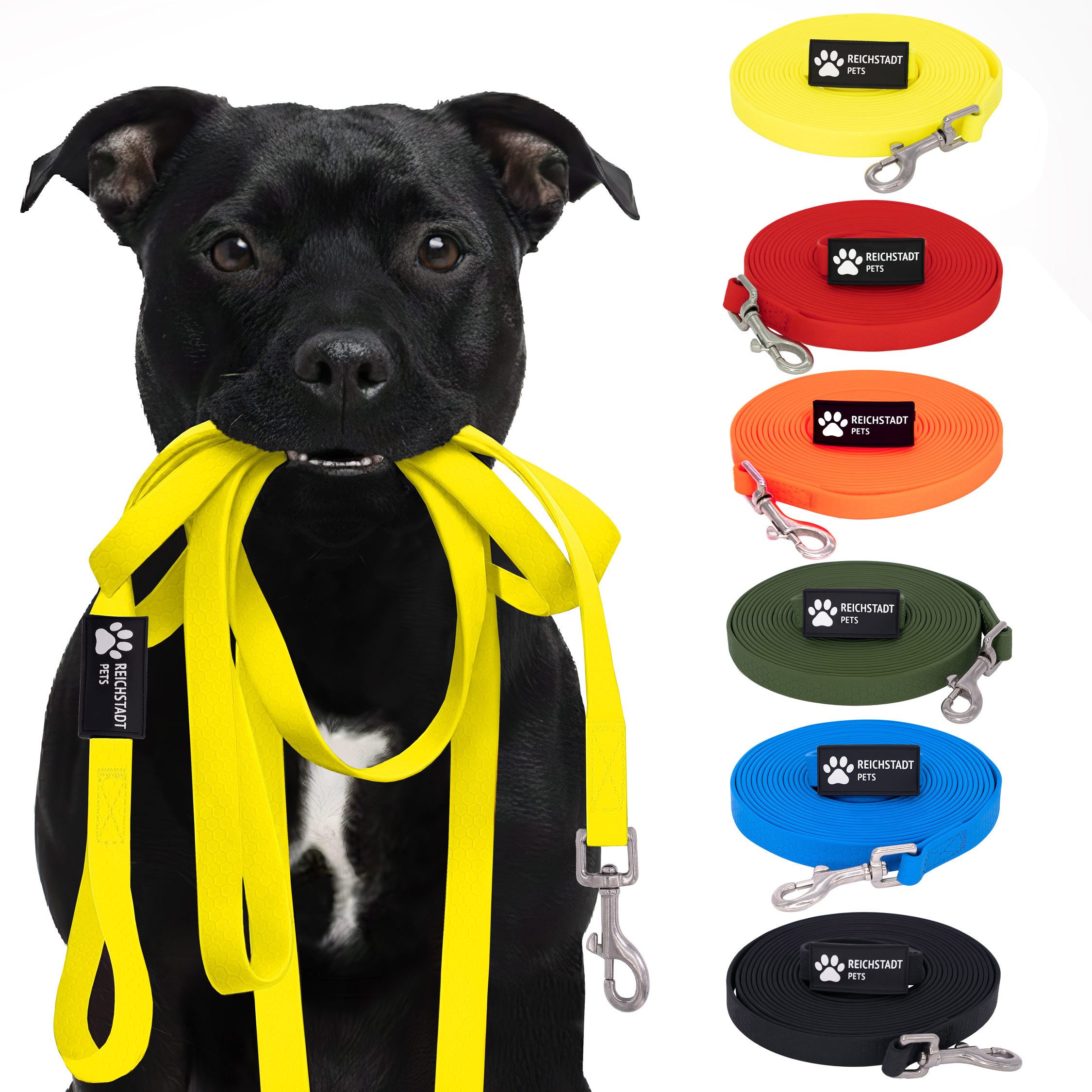 Reichstadt Hundeleine RS Pets Führleine Texturierte PVC 25RSP085, PVC, Weiche Handschlaufe mit Soft-Wrist-Strap