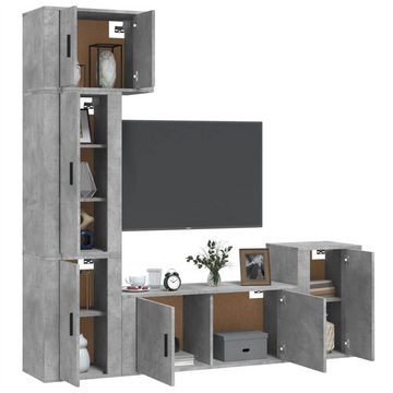 DOTMALL TV-Schrank TV-Schrank-Set, Holzwerkstoff, 5-teiliges, Betongraues