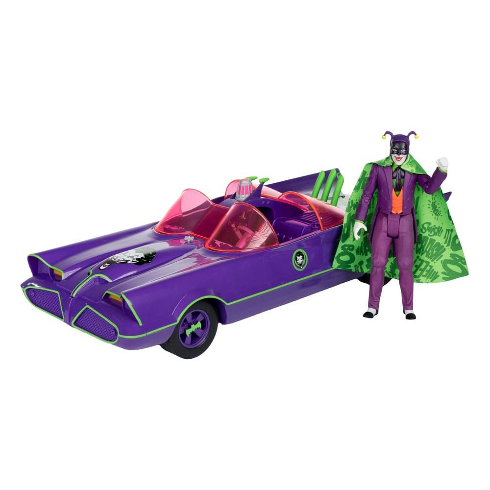 McFarlane Toys Actionfigur DC Retro Batman 66 Batmobil with Joker (Gold Label)