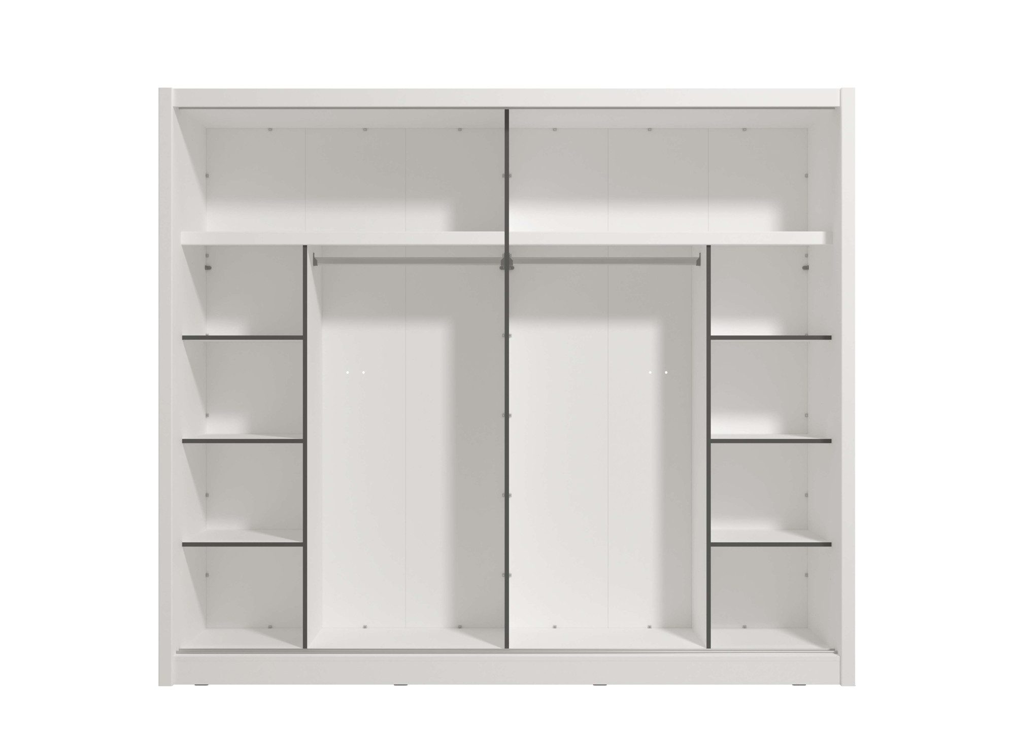 Home affaire Schwebetürenschrank Albi, Schlafzimmerschrank mit Spiegel in cashmere oder weiß Kleiderschrank 5 Fächer, 2 Kleiderstangen & Spiegel FSC®-zertifizie – Bild 5 von 5