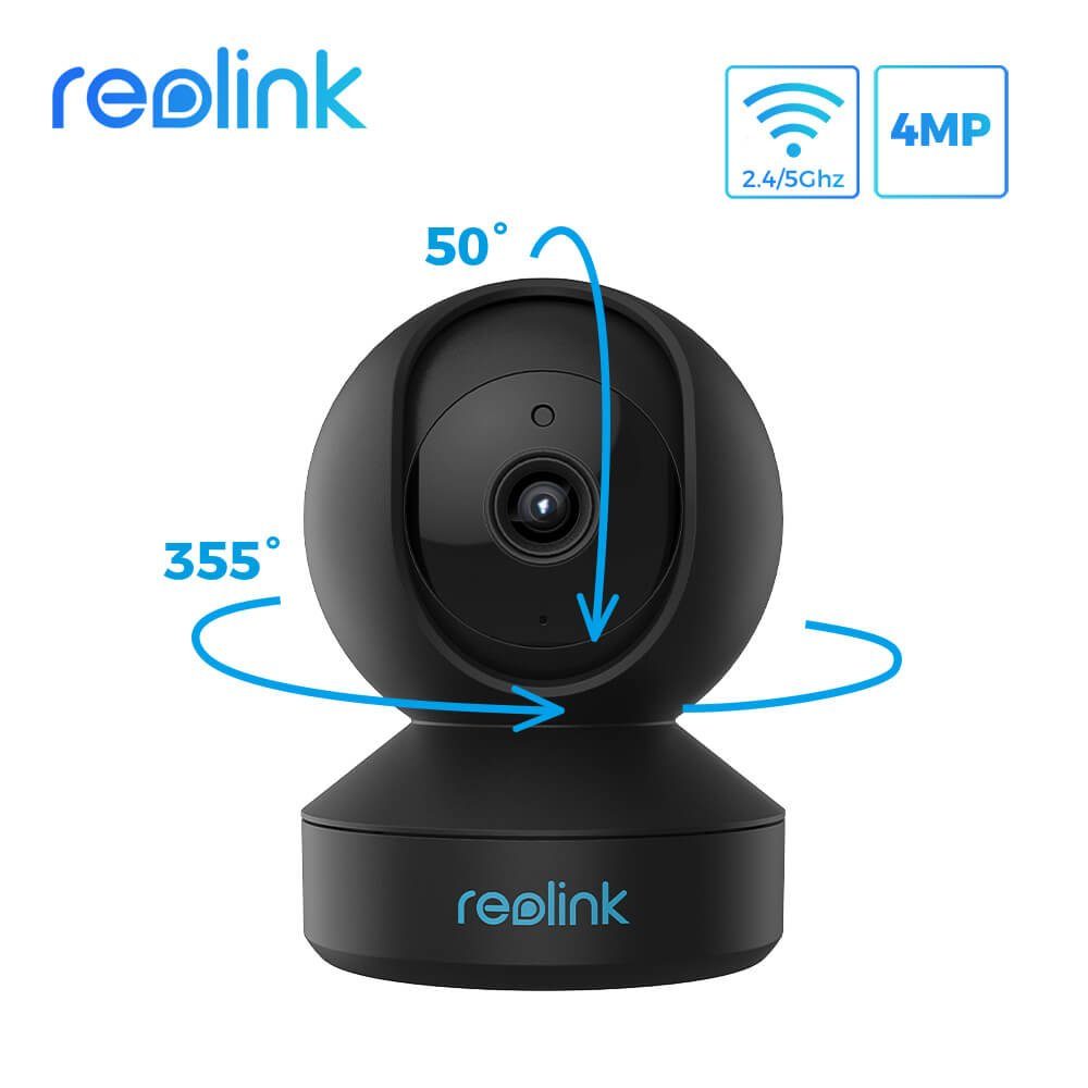 Reolink Überwachungskamera E1 Pro 4MP Indoor 355° Schwenk- / 50° Neigung PT Dualband WLAN IP (Innenbereich, 8pcs Infrarot-LED, Auto Tracking,2-Wege-Audio,Baby Monitor)