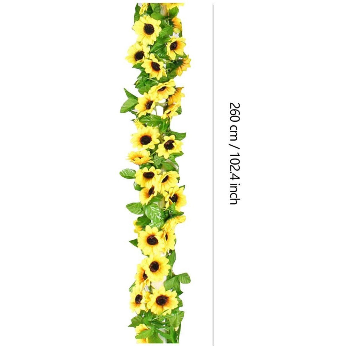 3 Seidenprodukte, Kunstblume Girlande, götäzer, hängende Stück Raumdekoration Blumen, Sonnenblumenrebe, künstliche Blumenarrangements,