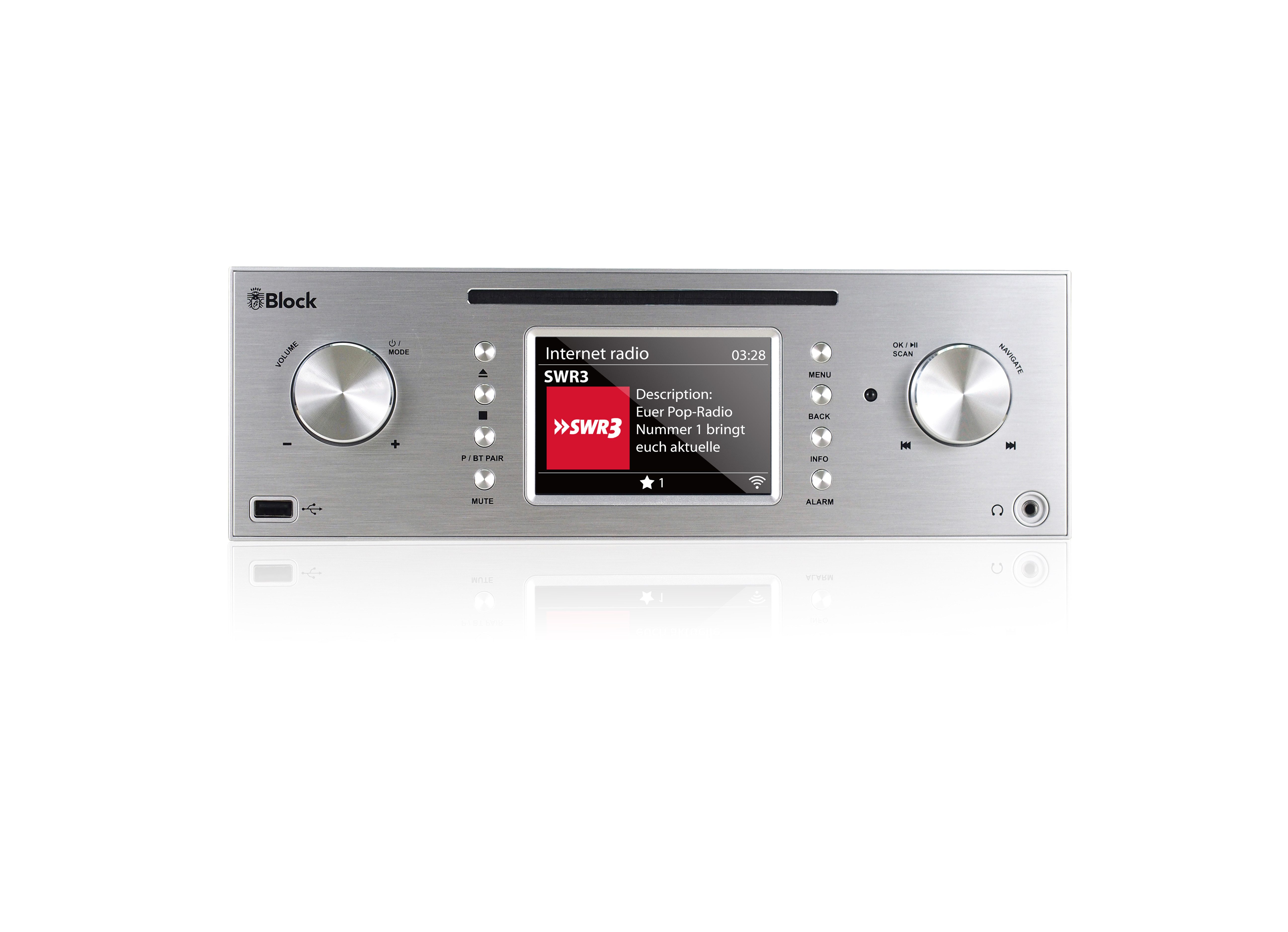 Block Block MHF-50 Kompaktanlage mit CD, DAB+, Internetradio, Spotify Stereo-CD Player