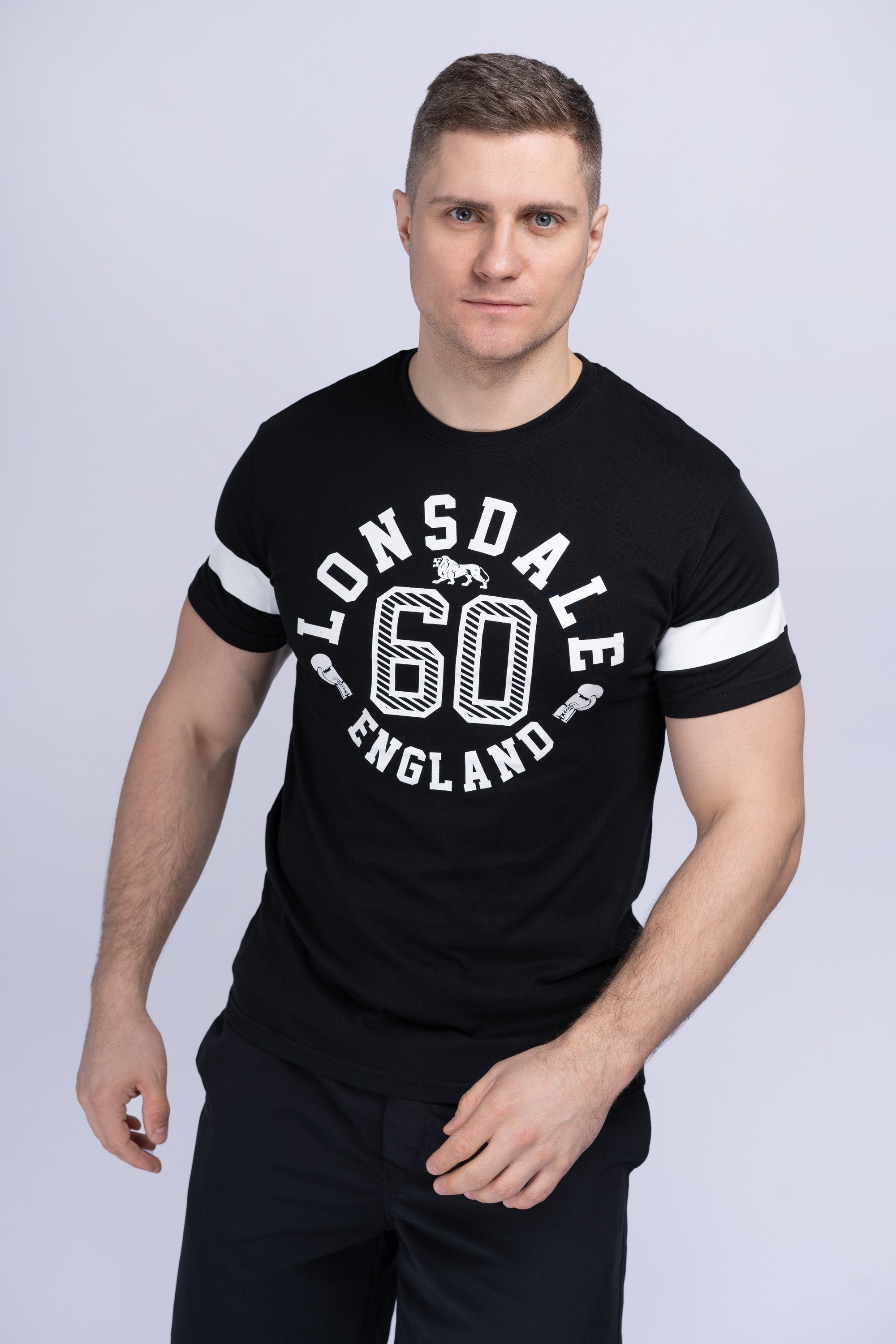 Lonsdale T-Shirt ASKERSWELL Black/White