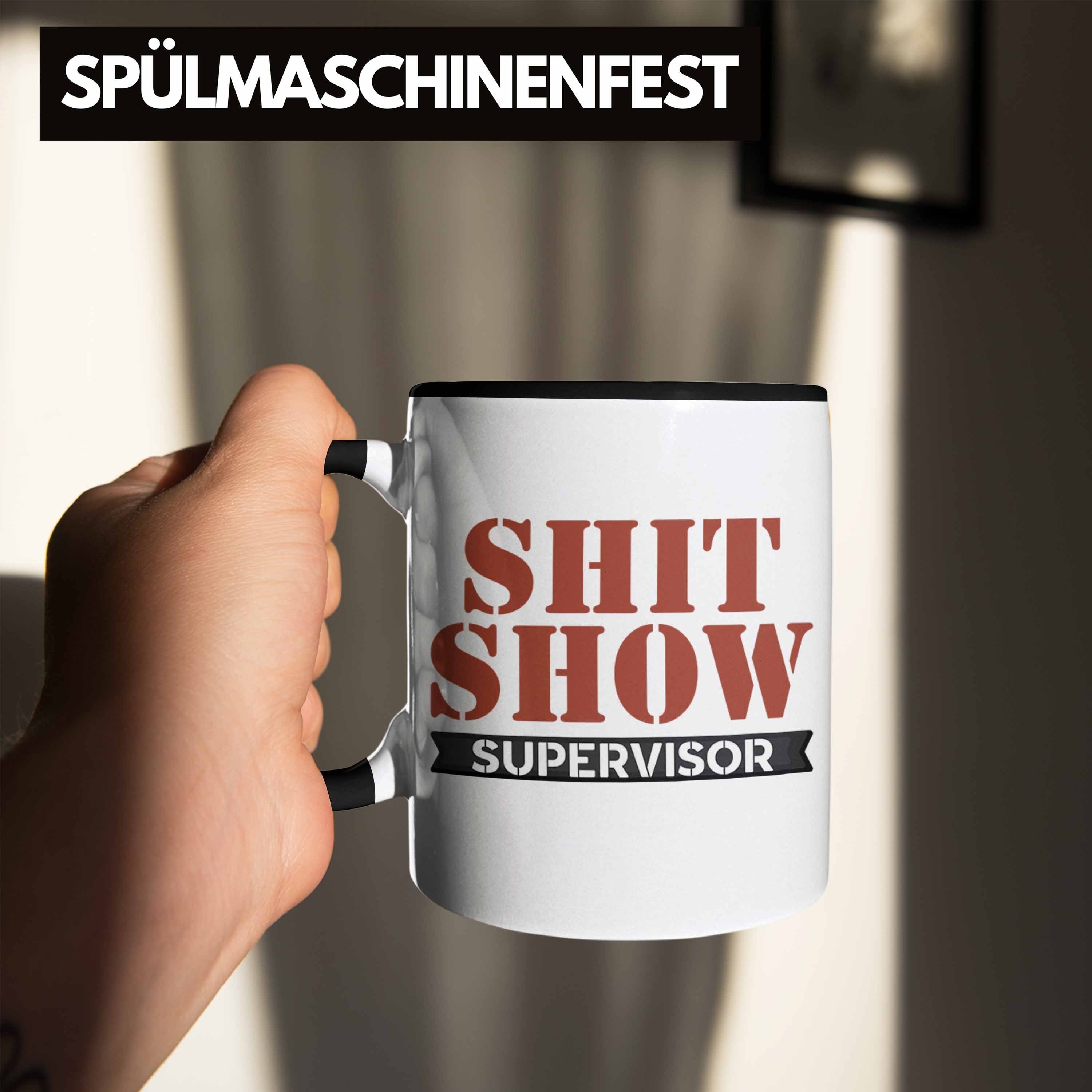 Geschenkidee für Lustige Schwarz Supervisor" Chef Tasse Tasse "Shitshow Geschenk Che Trendation