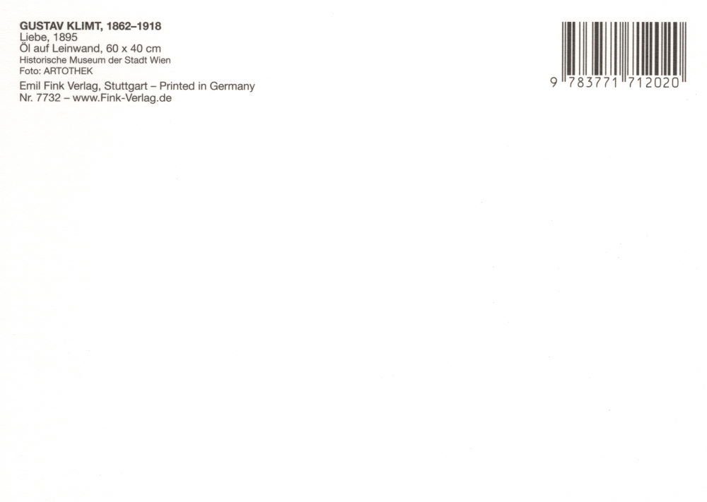 "Liebe" Kunstkarte Postkarte Klimt Gustav