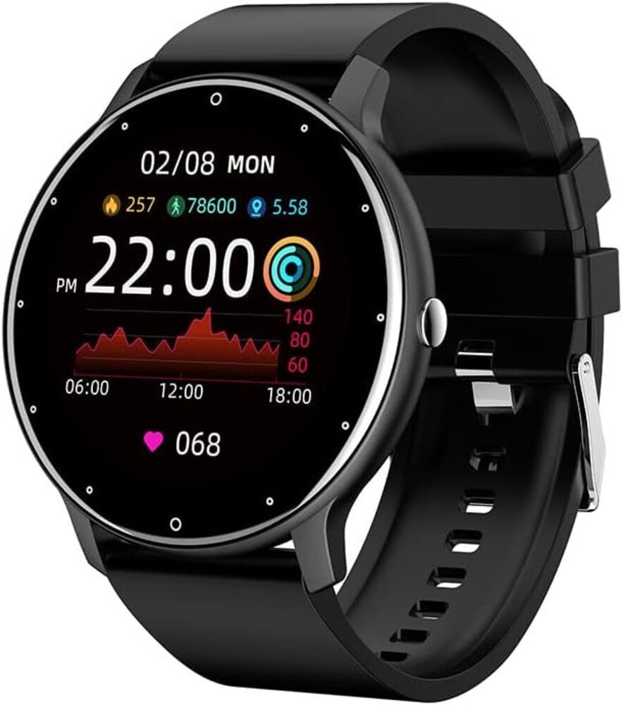 TEKMAGIC Schlafanalyse Smartwatch (1,28 Zoll, Android, iOS), Schrittzählermit Funktionen von Herzfrequenz, Blutdruck,Blutsauerstoff