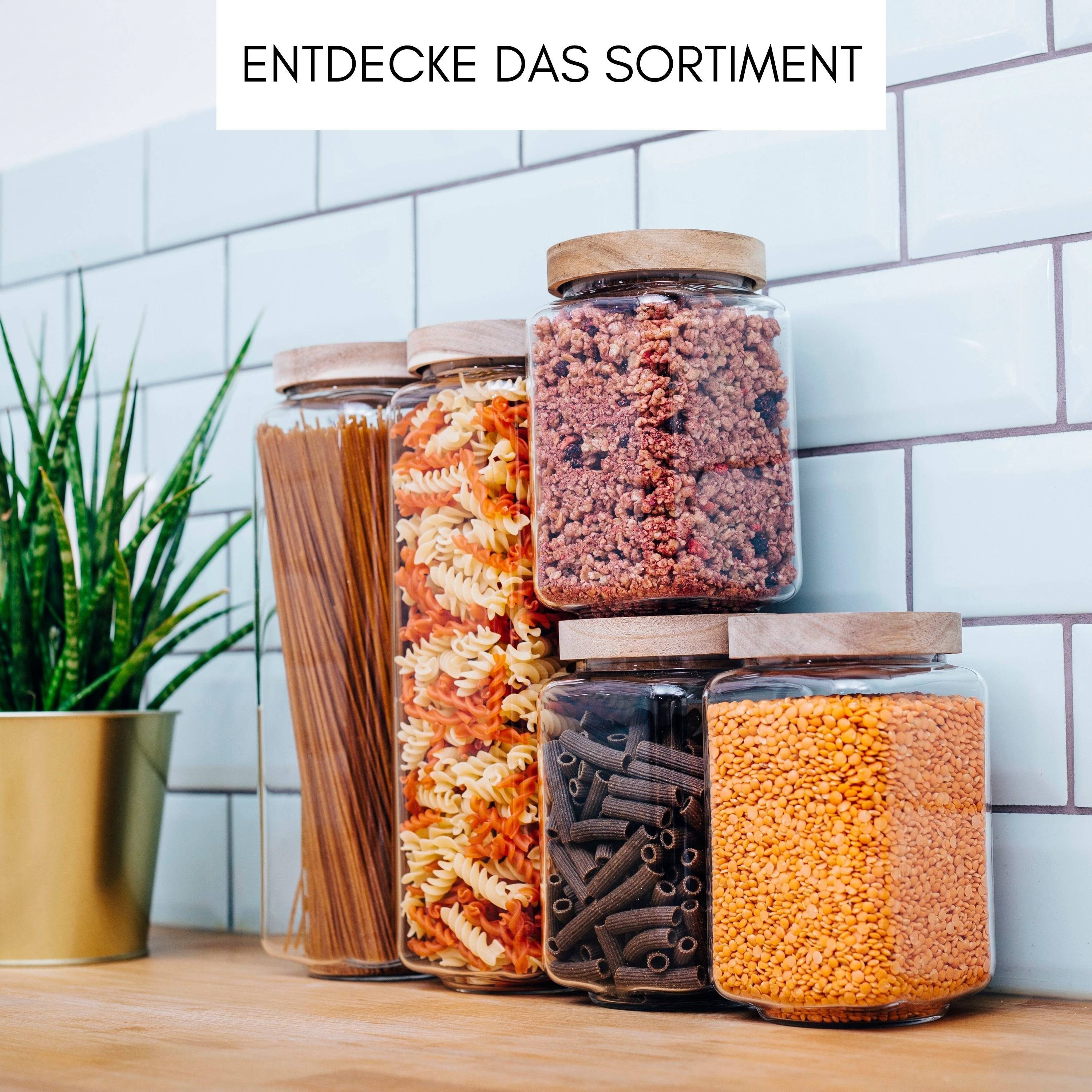 Mypicompany Frischhaltedosen Set 10-teilig - 500ml BPA-frei Mit Grünen Deckeln