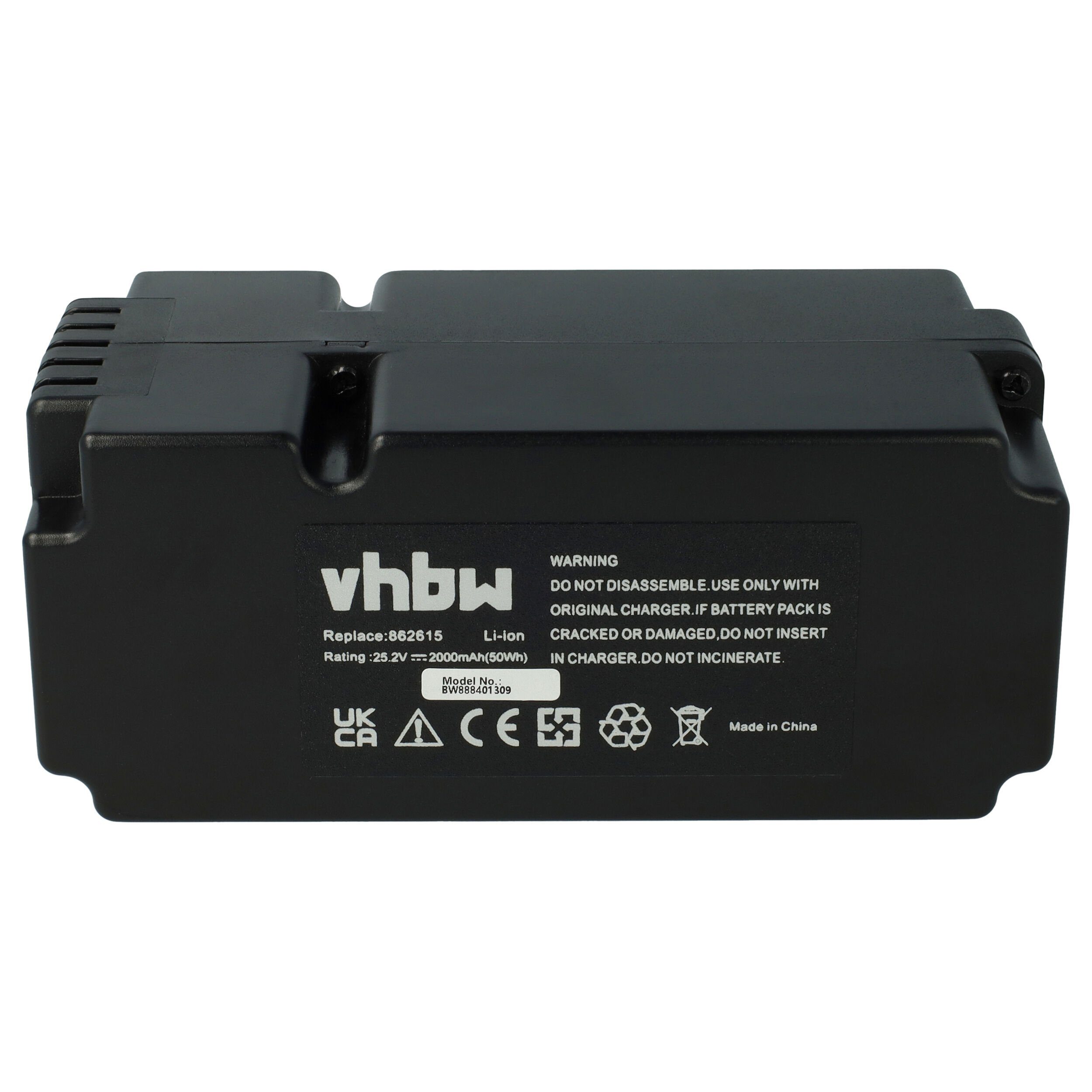 vhbw kompatibel mit Mr.Gardener MR 600 Akku Li-Ion 2000 mAh (25,2 V)