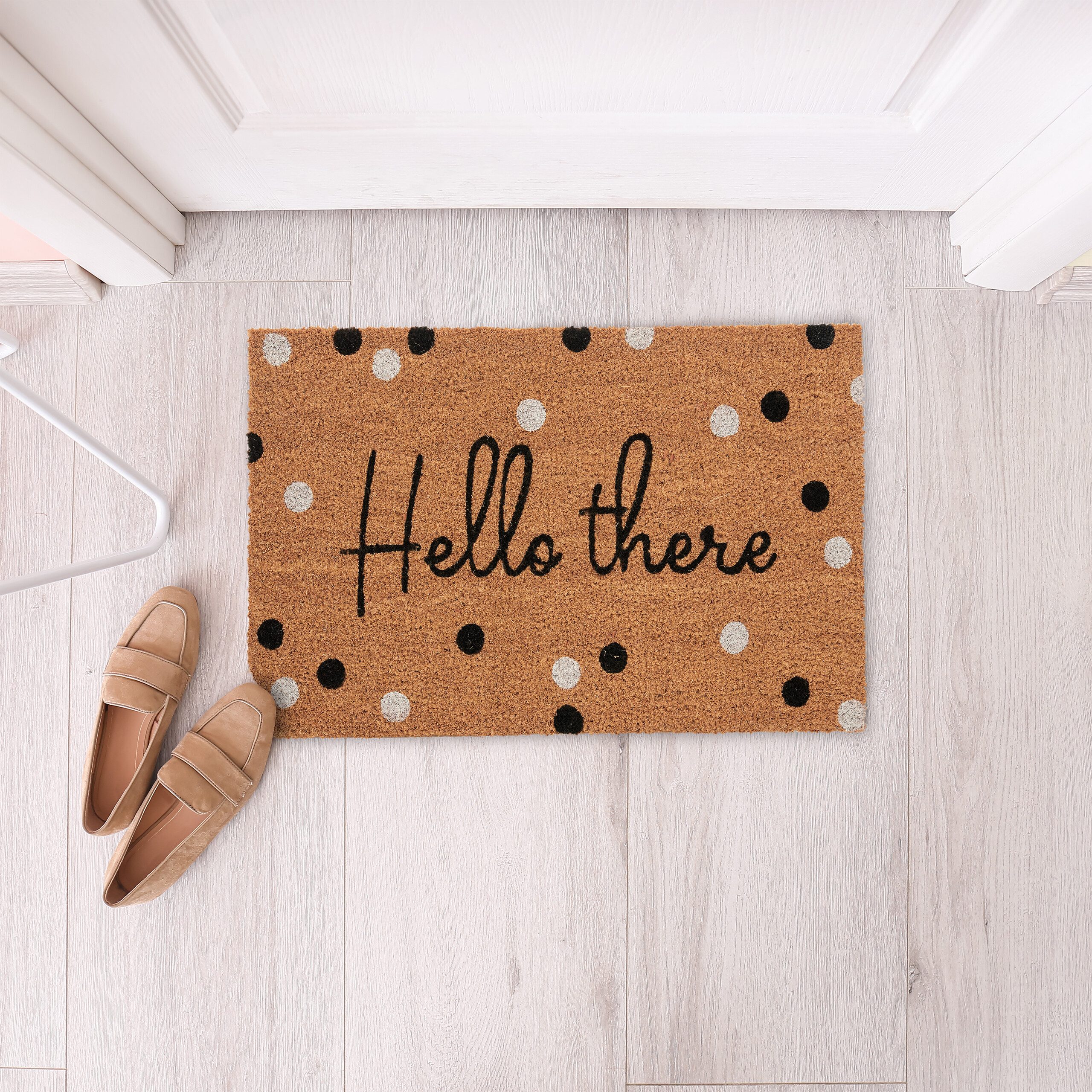 relaxdays Fußmatte Kokos Fußmatte "Hello there", günstig online kaufen