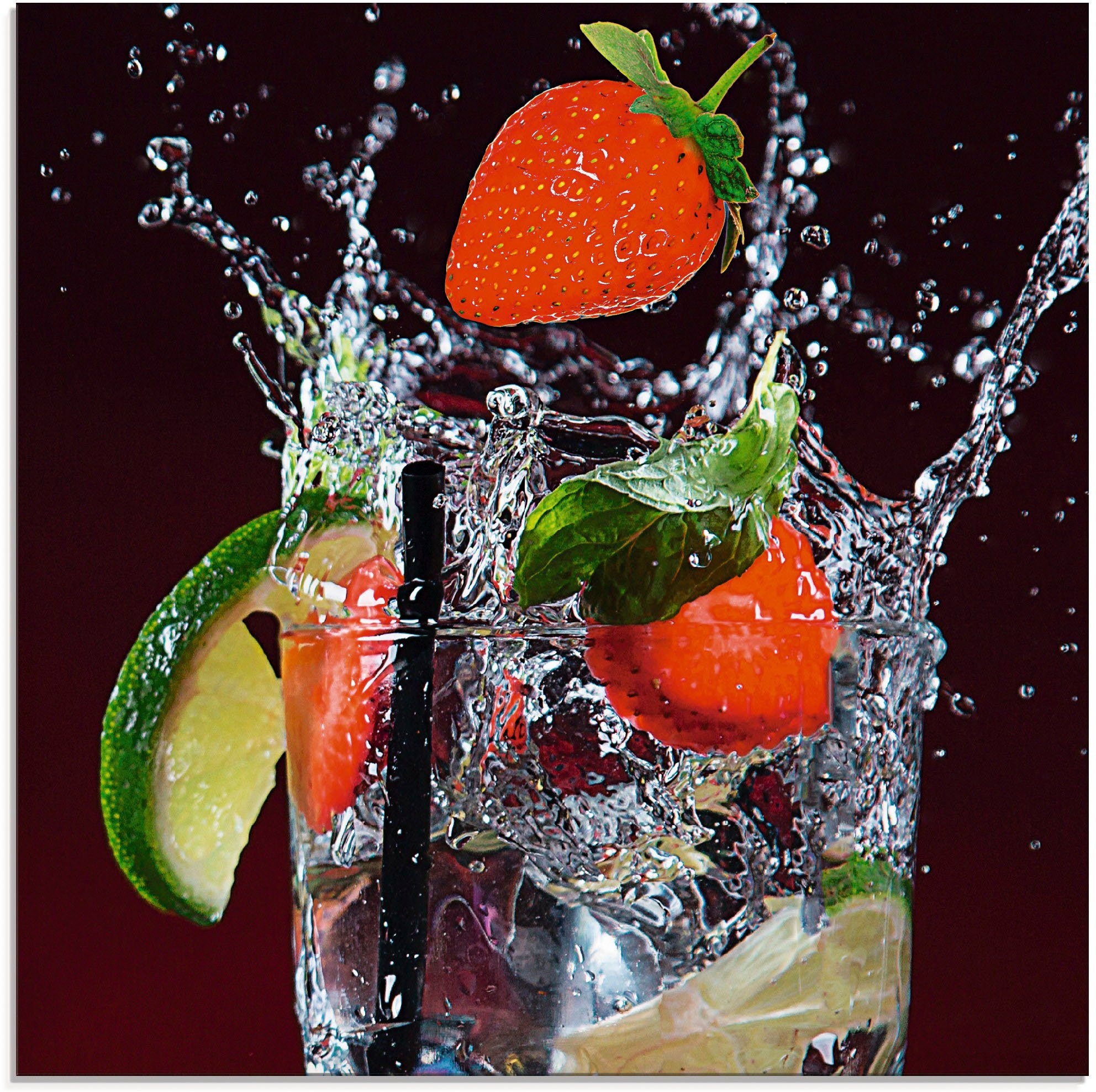 Artland Glasbild Frischer Fruchtcocktail I, Getränke (1 St), in verschiedenen Größen