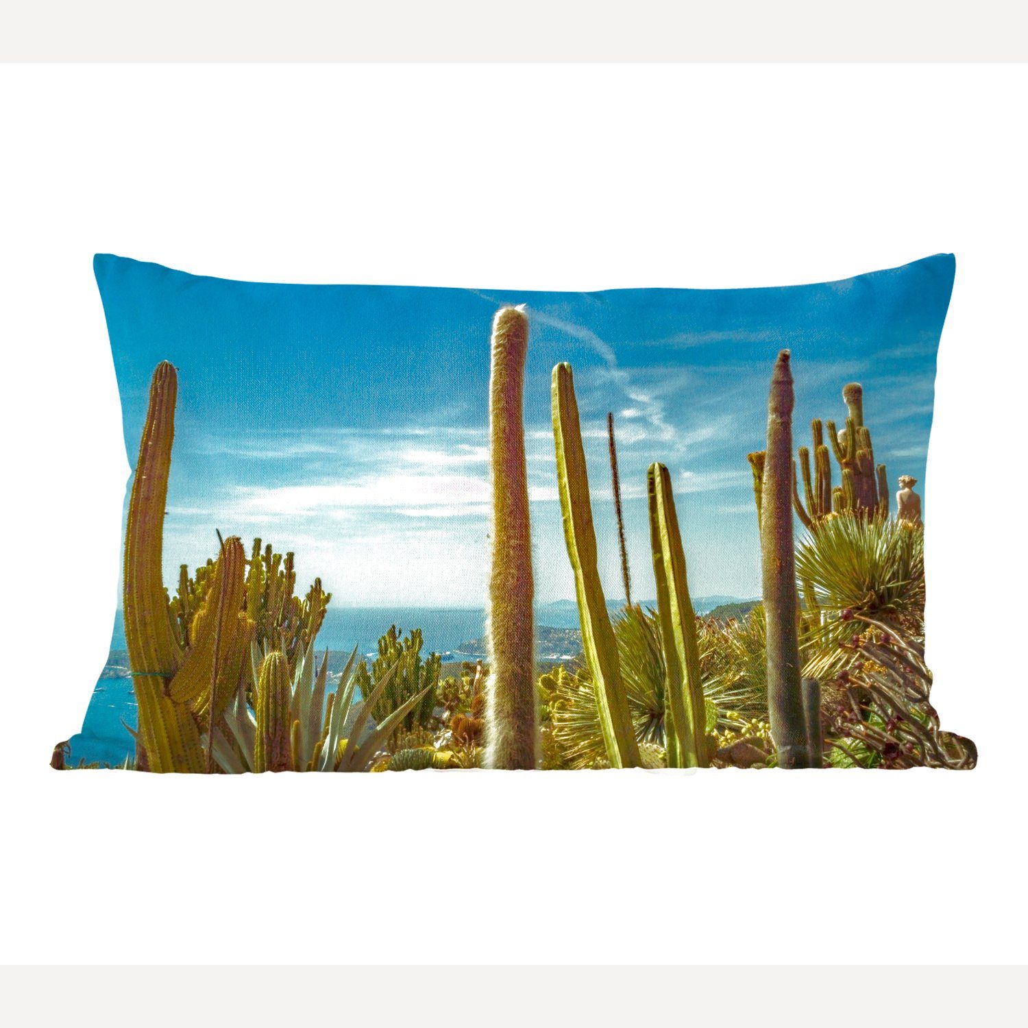 MuchoWow Dekokissen Kaktus - Zierkissen, Schlafzimmer Füllung, mit - Dekokissen Wohzimmer Meer Himmel, Dekoration