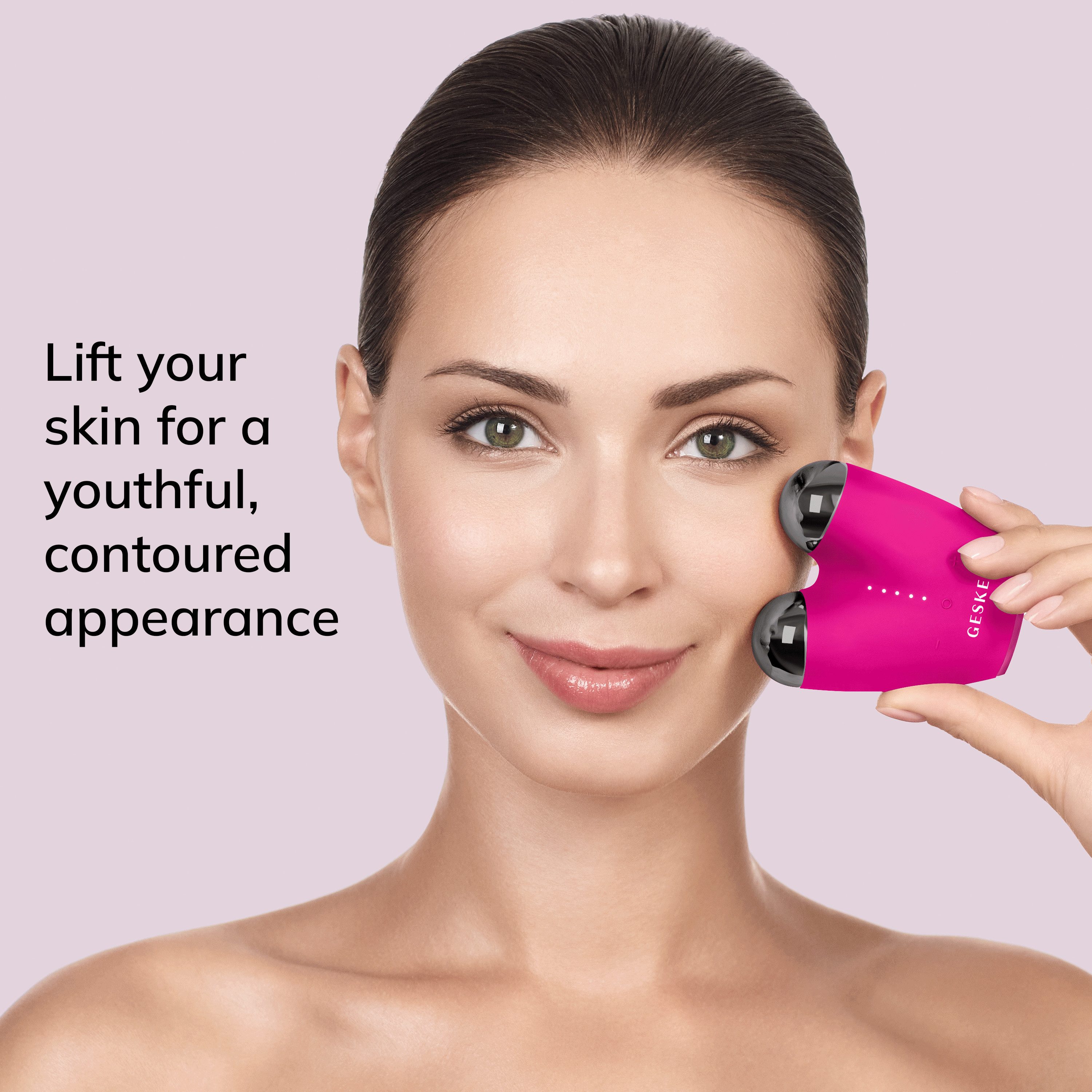 GESKE German Beauty Tech Enhancer SmartAppGuided™ MicroCurrent Face-Lifter 6 in 1, Packung (Gerät & USB-Ladekabel), 2-tlg., Gerät inkl. kostenloser APP (SmartAppGuided Device), Mit der GESKE App erhältst Du deine personalisierte Hautpflegeroutine.