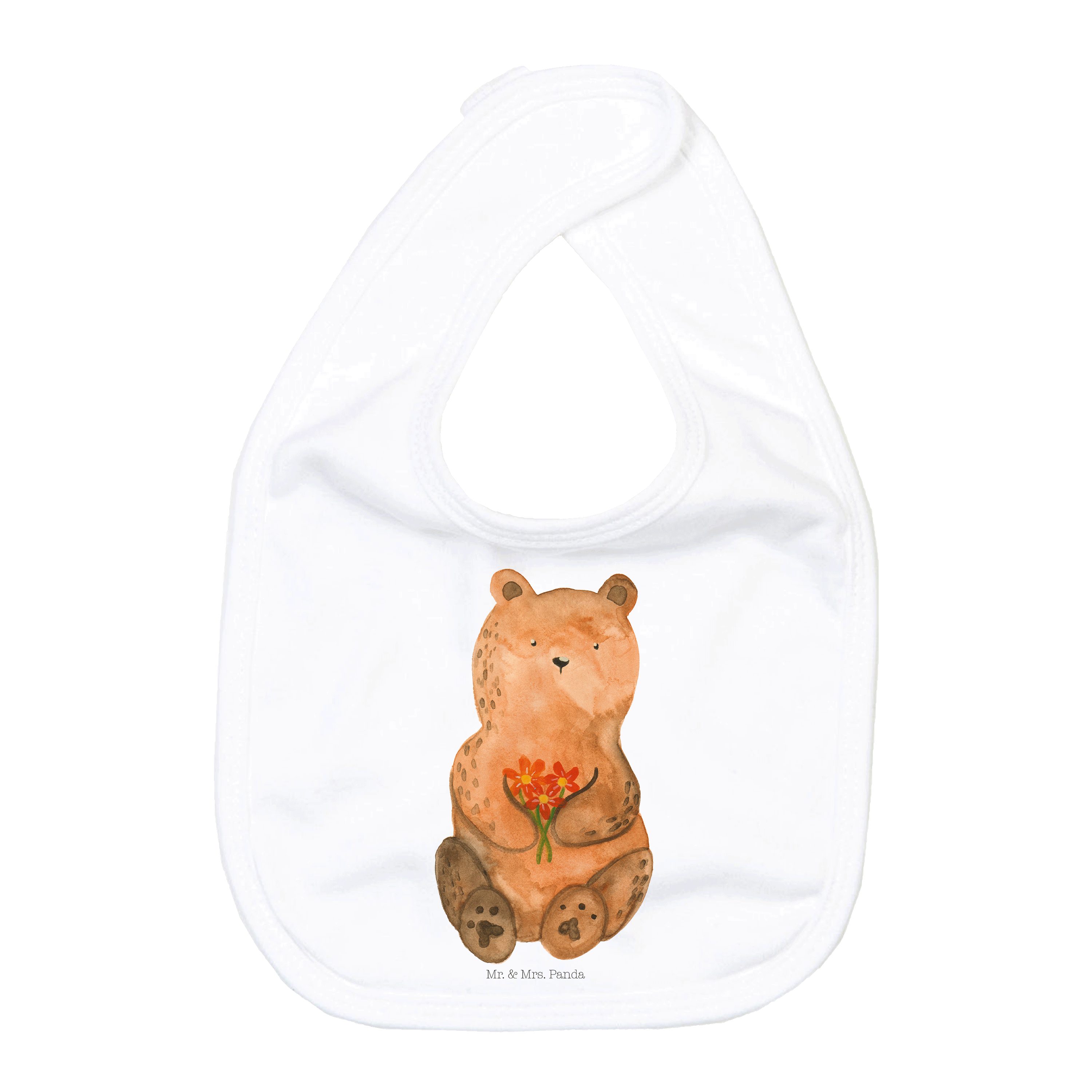 Tragetuch Bär Dankbar - Weiß - Geschenk, Baby Lätzchen, Lätzchen, Danke, Gesche