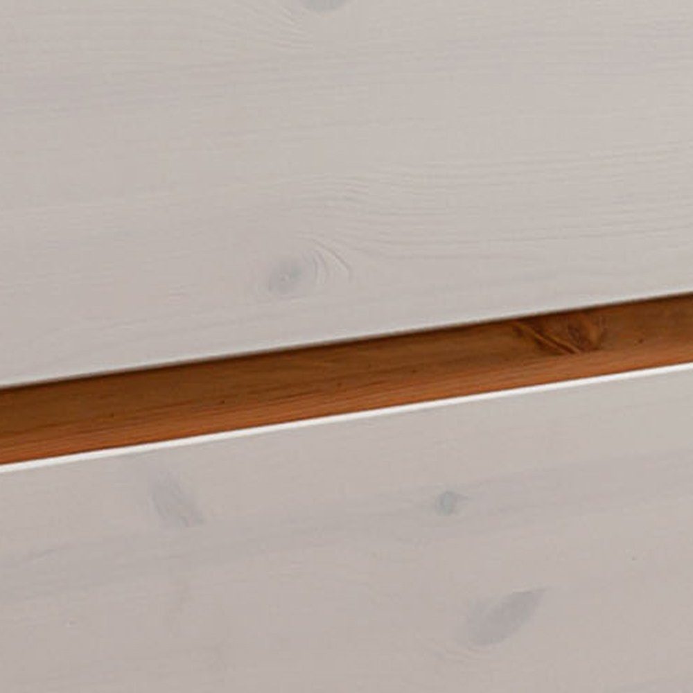 Kiefer Massivholz, WILSON-69, weiß 110/45/70 cm Wohnzimmer, Lomadox B/H/T: Couchtisch in