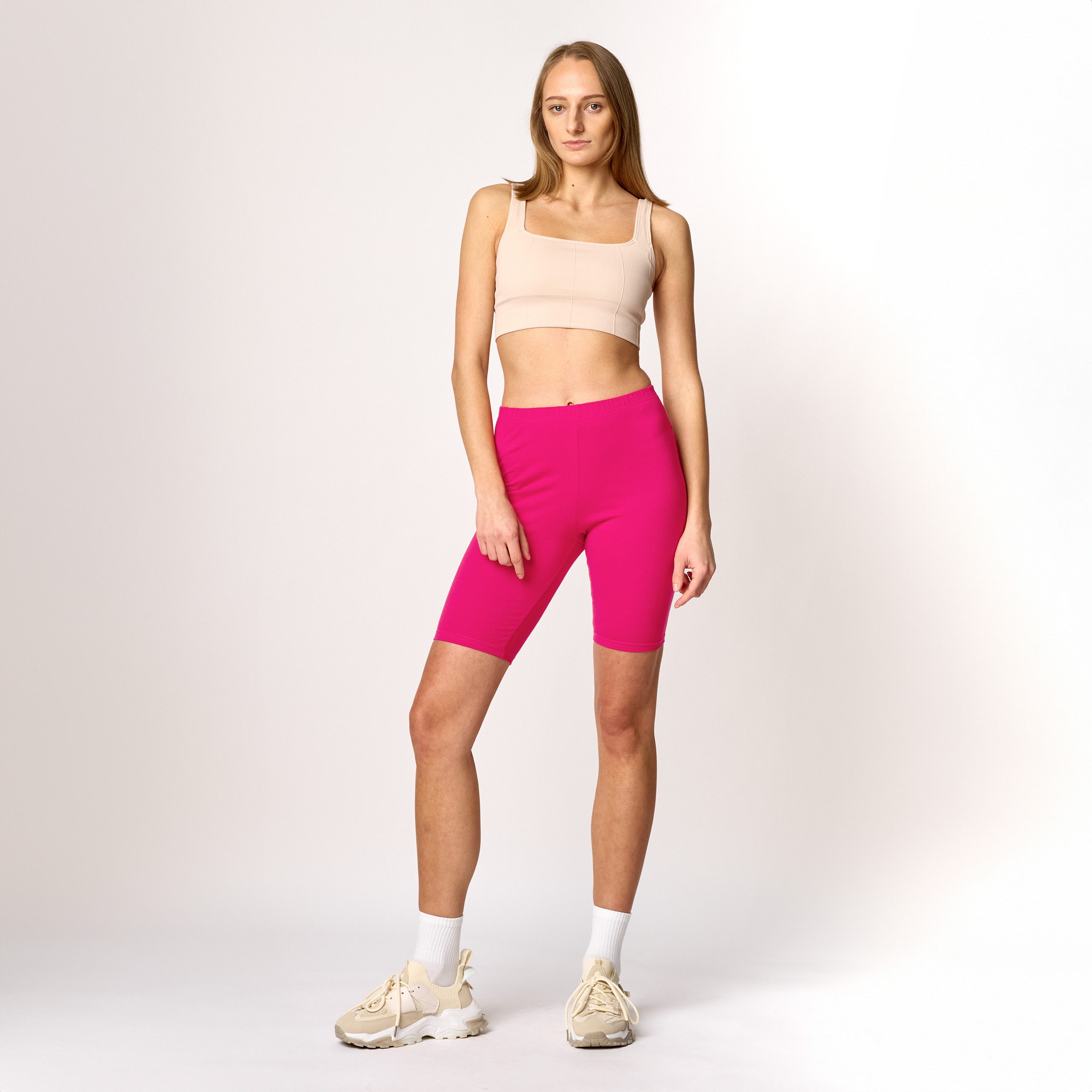 Merry Style Leggings Damen Kurze Hose aus Baumwolle MS10-200 (1-tlg) elastischer Bund