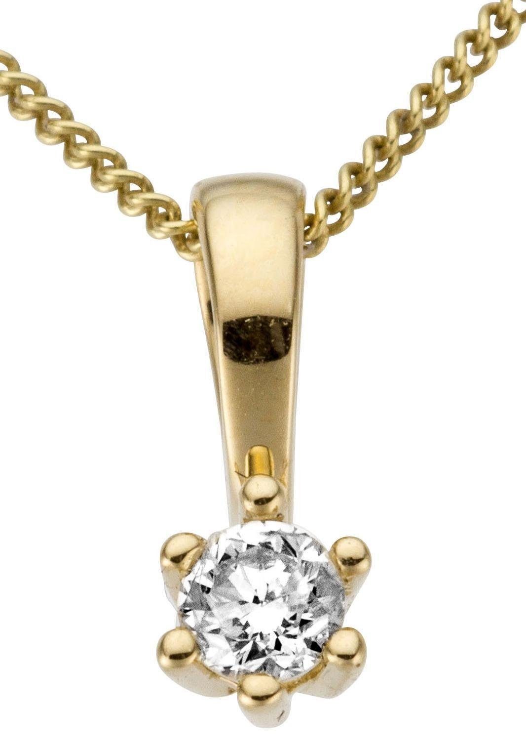 Firetti Кулони Schmuck Geschenk Gold 750 Halsschmuck Anhänger Halskette Solitär, mit Brillant in Krappenfassung
